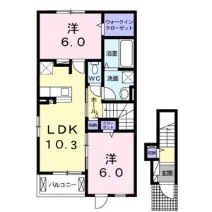 2LDK 間取り図