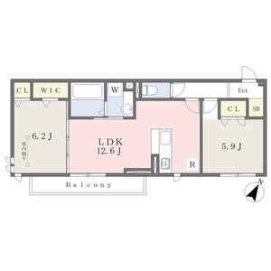2LDK 間取り図