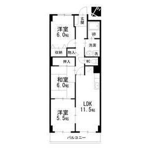 2LDK 間取り図