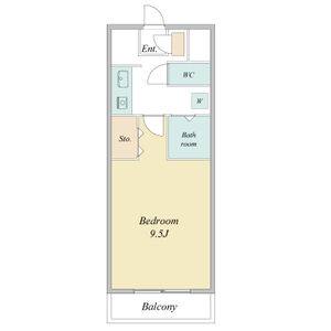 1K 間取り図