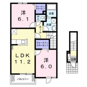 2LDK 間取り図