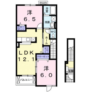 2LDK 間取り図