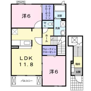 2LDK 間取り図