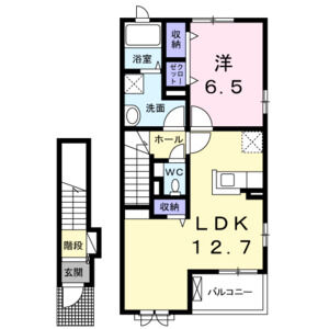 1LDK 間取り図