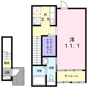 1K 間取り図