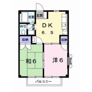 2DK 間取り図