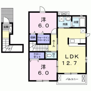 2LDK 間取り図