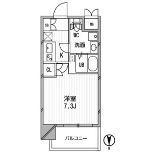 1K 間取り図