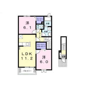 2LDK 間取り図