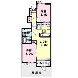 2LDK 間取り図