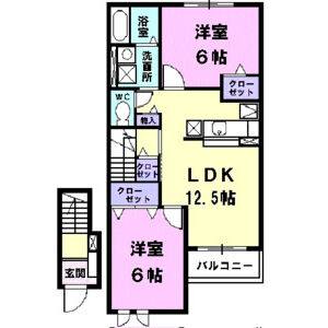 2LDK 間取り図