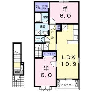 2LDK 間取り図