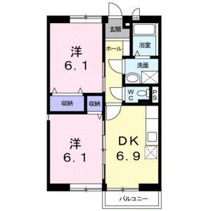 2DK 間取り図