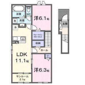 2LDK 間取り図