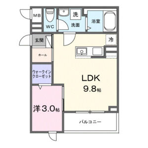 1LDK 間取り図