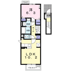 1LDK 間取り図