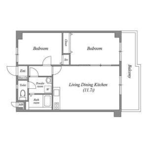 2LDK 間取り図