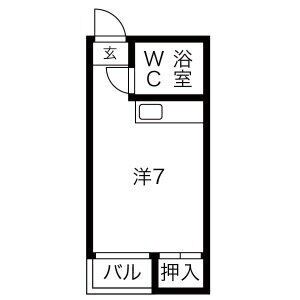 ワンルーム 間取り図