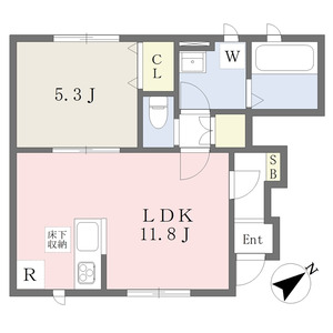 1LDK 間取り図