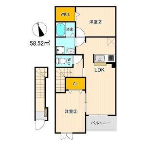 2LDK 間取り図