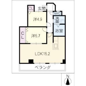 2LDK 間取り図
