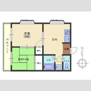 2DK 間取り図