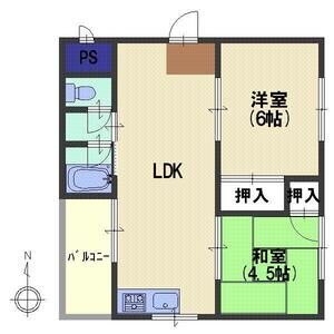 2LDK 間取り図