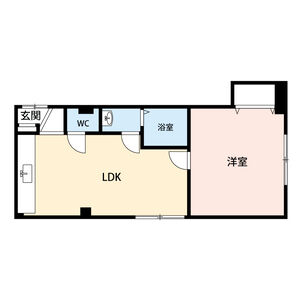 1LDK 間取り図