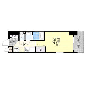 1K 間取り図