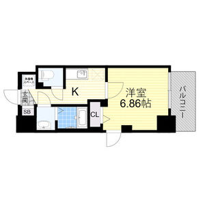 1K 間取り図