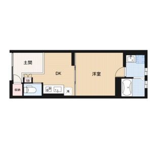 1DK 間取り図