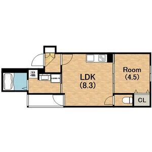 1LDK 間取り図