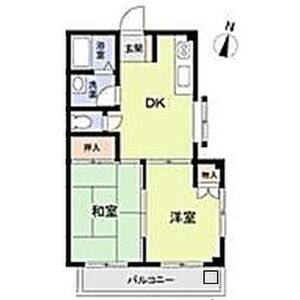 2DK 間取り図