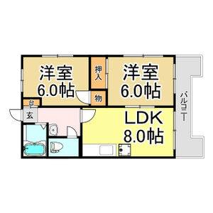 2LDK 間取り図