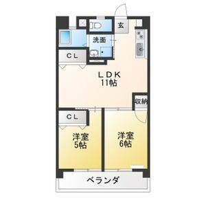 2LDK 間取り図