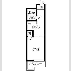 1DK 間取り図