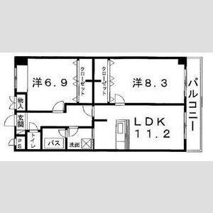 2LDK 間取り図