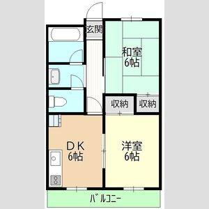 2DK 間取り図