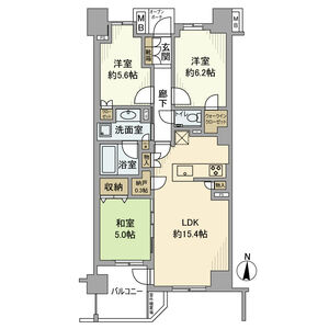 3LDK 間取り図