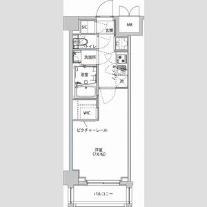 1K 間取り図