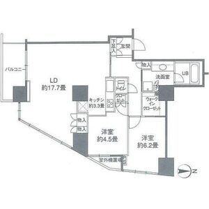 2LDK 間取り図