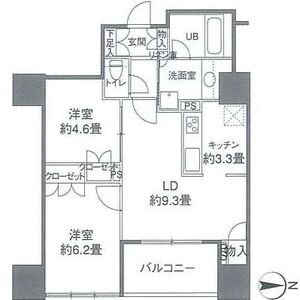2LDK 間取り図