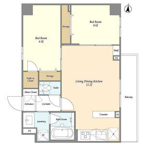 2LDK 間取り図