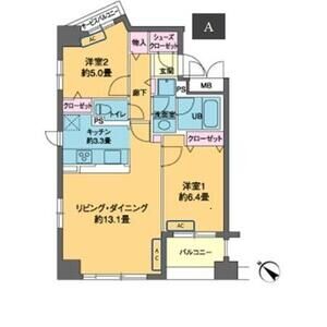 2LDK 間取り図