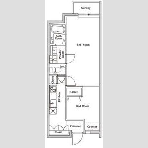 1LDK 間取り図