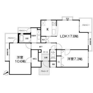 2LDK 間取り図