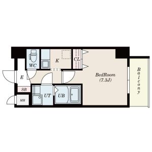 1K 間取り図