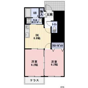 2DK 間取り図