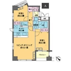 2LDK 間取り図