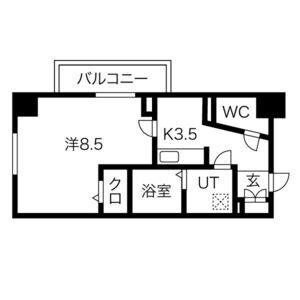 1K 間取り図